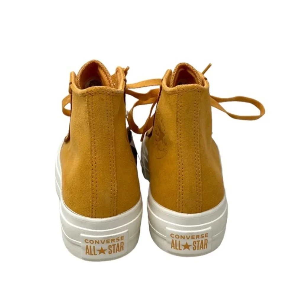 Converse Lift Platform Suede High Shoes Women Sneakers Tiger Moth Casual A05419C